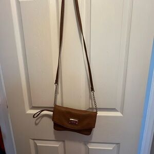 Nine West Brown Leather Crossbody Bag